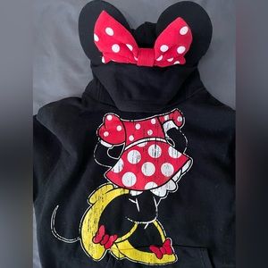 Minnie Mouse hoodie with ears girls size XL